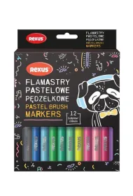 Beniamin Flamastry pastelowe p�dzelkowe 12 kolor�w