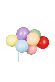 PartyDeco Balonowy topper na tort t�cza mix 29cm