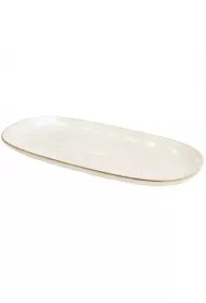 Siaki Collection Pmisek owalny biay z brzow krawdzi 31 cm
