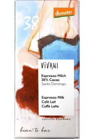Vivani Czekolada mleczna espresso demeter 90 g Bio