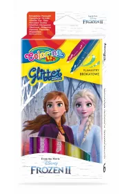Patio Flamastry brokatowe Colorino Kids Frozen 6 szt.