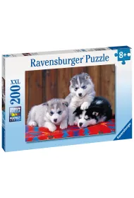 Puzzle 200 el. XXL Szczeni�ta Husky 128235 Ravensburger