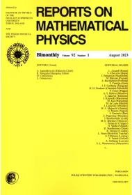 Reports on Mathematical Physics 92/1 2023