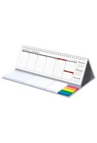 Wok� Nas KALENDARZ BIURKOWY Z NOTESEM MAXI TYGODNIOWY SPIRALOWANY NR KAT. KB042B SZARY
