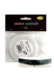 Galeria Hobby Drut stalowy 0.3mm du�a szpula 100mb ciemnozielony
