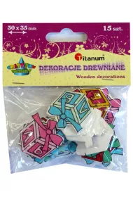 Titanum Drewniane guziki Prezenty 15 szt.