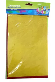 Filc do dekoracji 10 kolor�w Craft with Fun 20 x 30 cm