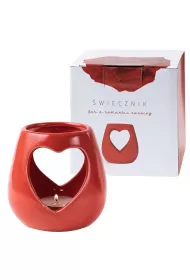 Be-Happy Gifts wiecznik ceramiczny w ksztacie serca