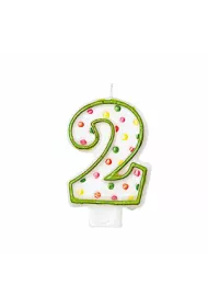 Amscan wieczka cyferka 2 kropki 7,6cm