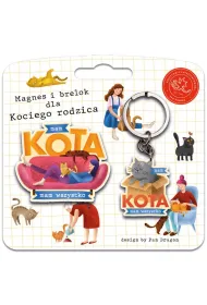Pan Dragon Zestaw magnes + brelok Kot PORYS