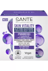 Sante Krem do twarzy na noc wygadzajcy z parakresem, olejem z pestek winogron i kompleksem pro-kolagenowym eco 50 ml