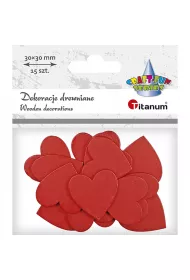 Hasta Ozdoba dekoracyjna drewniane serca TITANUM CRAFT-FUN SERIES Walentynki