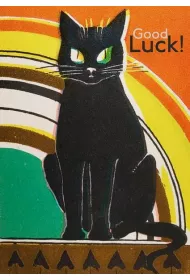 Madame Treacle Karnet B6 z kopert� Czarny kot Good Luck Vintage