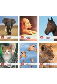Herlitz Zeszyt A5 ANIMALS kratka 32 kartki 10 szt.