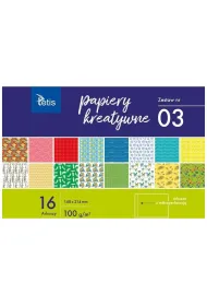 Tetis Papiery kreatywne A5 zestaw 3 16 kartek