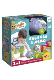 Carotina baby Hipopotam Samochodzik i gra pamiciowa Lisciani