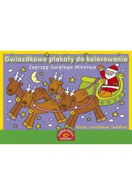 Gwiazdkowe plakaty do kolorowania. Zaprz�g �wi�tego Miko�aja. Ksi��ka z poczt�wkami i nalepkami