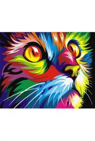 Twoje Hobby Malowanie po numerach - T�czowy kot 40x50cm