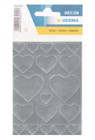 Herma Naklejka Decor srebrne serca