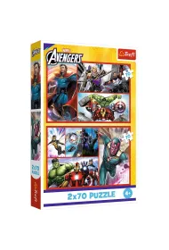 Puzzle 2x70 el. Zosta� bohaterem Trefl