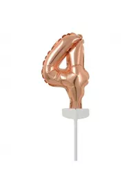 Amscan Balon foliowy mini cyfra 4 r�owe z�oto 8x12cm