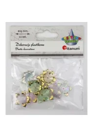 Titanum Koraliki plastikowe kwiatki 23mm 12 szt.