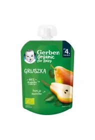 Gerber Organic Deser w tubce gruszka po 4. miesicu (11.06.2025) 80 g Bio