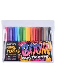 Pisaki 18 kolor�w zmywalne Boom  etui KOH-I-NOOR 1022AH/7TE