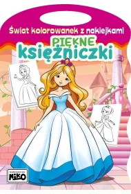 �wiat kolorowanek z naklejkami. Pi�kne ksi�niczki
