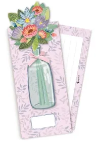 Cozywood Koperta upominkowa POP UP Kwiaty fiolet
