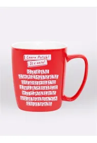 Nadwyraz.com Kubek ceramiczny czerwony Learn Polish! It`s easy