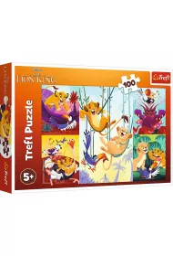 Puzzle 100 el. Dzielny Kr�l Lew Trefl