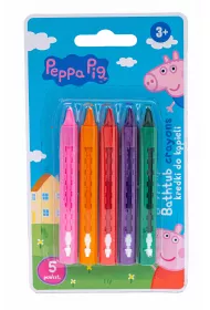 Astra Kredki �wiecowe do k�pieli Peppa Pig 5 kolor�w blister 5 szt.