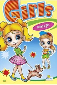 Kolorowanka z naklejkami. Girls. Dziewczynka z pieskiem