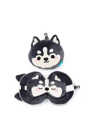 Puckator Poduszka podr�na i maska na oczy Pies Husky