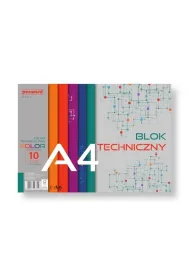 Penword Blok techniczny A4 Premium kolor 180g 10 arkuszy