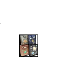Polkart Torebka prezentowa L z�ocona, spiralne ko�a (30x39x12cm) mix