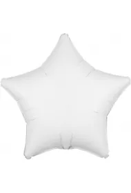 Amscan Balon foliowy metalik bia�y gwiazda luzem 48cm