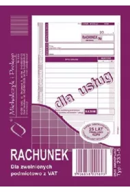 Michalczyk i Prokop Rachunek dla zwolnionych z VAT