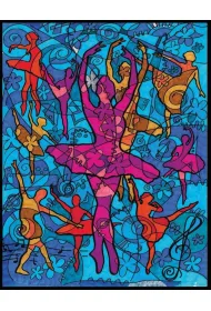 Kolorowanka welwetowa 47x35cm Baletnice