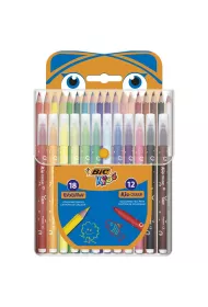 Bic Zestaw kredki 2w1 + flamastry