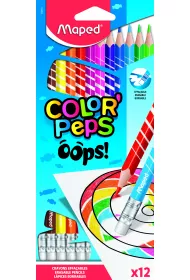 Maped Kredki Colorpeps Oops trjktne z gumk 12 szt.