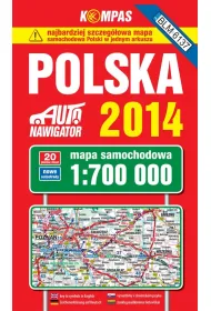 Polska 2014. Mapa samochodowa 1:700 000
