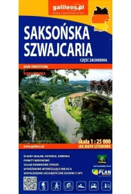 Sakso�ska Szwajcaria - cz�� zachodnia. Mapa turystyczna w skali 1:25 000