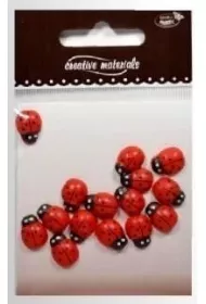 Galeria Hobby Biedronki drewniane czerwone 10x13mm