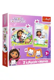 Puzzle 2w1 + memos Gabi z kocim przyjacielem Trefl
