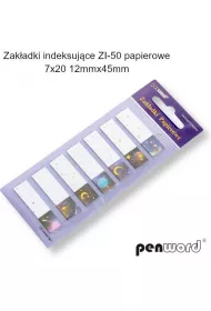 Zakadki indeksujce 12x45mm 7x20szt papierowe