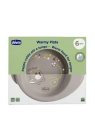 Chicco Talerz podgrzewany szary 6m+