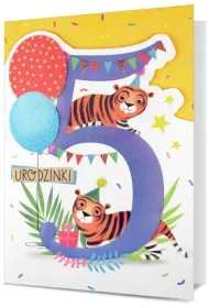 Karnet okazjonalny B6 z kopert� 5 Urodziny PAN DRAGON  HM200-2873