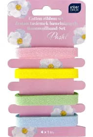 Interdruk Zestaw tasiemek bawe�nianych 4x1m Pastel
